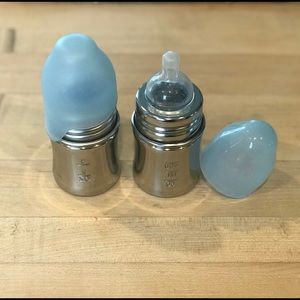 Stainless steel, earth friendly baby bottles